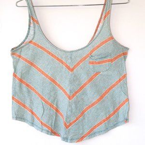 Striped Orange & Blue UO Tank Top